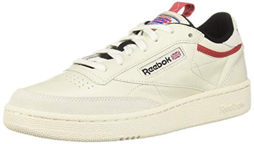 Reebok Men's Club C 85 Sneaker, Chalk/Coal/Chrysanthemum, 10 M US