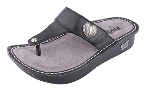 Alegria Women's Carina Wedge Sandal,Black Nappa,39 BR/9-9.5 M US