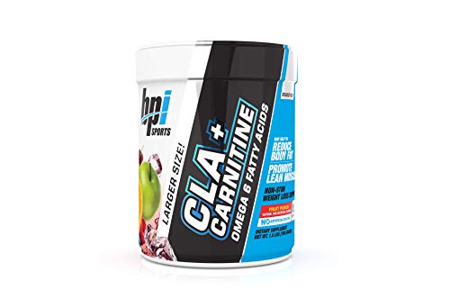 BPI Sports Cla + Carnitine - Conjugated Linoleic Acid - Weight Loss Formula - Metabolism, Performance, Lean Muscle - Caffeine Free - for Men & Women - Snow Cone - 100 Servings - 1.5lbs Larger Size