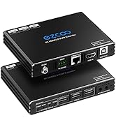 4K HDMI KVM Extender USB unkomprimiert 4K 60Hz HDR Single Over Cat5e/6 bis zu 300 Fuß 3 Ports USB...