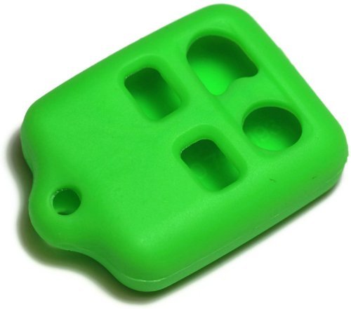 Green Silicone Key Fob Cover Case Smart Remote Pouches Protection Key Chain Fits: Lincoln Continental 95-02 (Certified Refurbished)