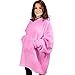 RONGO Oversized Sweatshirt Hoodie Blanket for Men, Women & Kids - Double-Sided with Sherpa & Plush Fleece Lining - Kangaroo Pocket Giant Hoody with Extra Front Pocket for Mobile Phone, Bottle or Keys