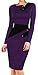 HOMEYEE Women's Voguish Colorblock Wear to Work Pencil Dress B231 (10, Purple)