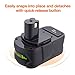 Powerextra 5000mAh Ryobi 18V Lithium Battery for Ryobi 18 Volt ONE+ P102 P103 P104 P105 P107 P109 P122 Cordless Power Tools