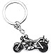 Krator HBK-B Keychain (New 3D Motorcycle Cruiser Bike Key Ring Chain Motor Keyring Gray Metal)