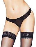 Mio Classic Lovely Black Thong PP269B