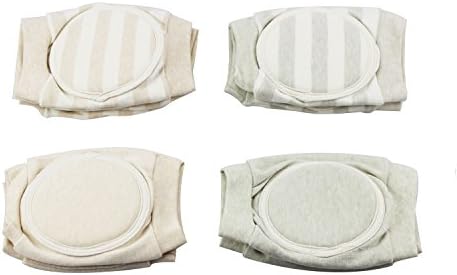 Baby Knee Pads,knee pads for crawlers,breathable elastic mid-thick unisex for infant/toddler,Pure Colored Cotton (4 pcs)