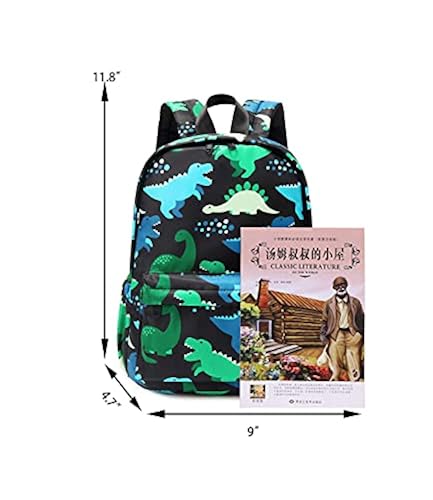Ecodudo Toddler Backpack With Chest Strap – White Dinosaur Design, Small Hiking Bag For Kids