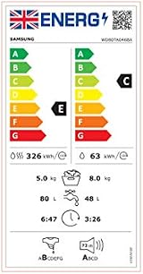Samsung Series 5 WD80TA046BX/EU Freestanding Washer Dryer 8/5 kg 1400 rpm view 8