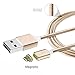 2.4 A Micro USB Charging Cable Magnetic Adapter Charger for Samsung Android LG (Golden)