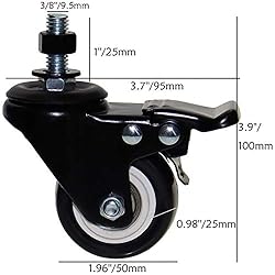 2'' Caster Wheels, Swivel Stem Casters