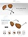 LUENX Aviator Sunglasses Men Women Non-Mirror Polarized UV400 Metal Frame 60MM (14-Brown, 60)