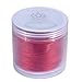 BORUO Brand 1mm Waxed Cotton Cord Beading Cord Waxed String Wax Cording Cord for Jewelry Making and Macrame Supplies 100 Yards Roll Spool Red Color with Acrylic Jar