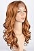 Tofafa Honey Strawberry Blonde 27 Lace Front Wigs 100% Heat Resistant Synthetic Hair Long Wave Wig for Women 18 inches