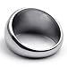 KONOV Polished Stainless Steel Band Oval Signet Men's Ring - Size 9