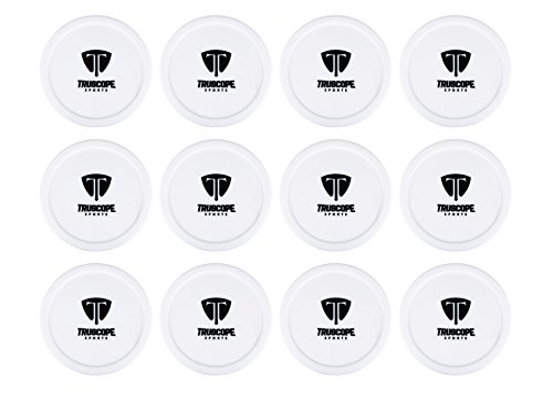 Truscope Sports 12 Pack 3 1/4 Inch Air Hockey Pucks (White)