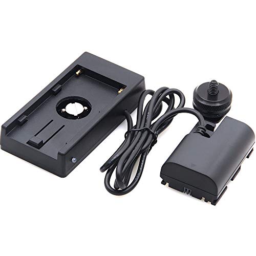 Fotga NP-F970 Battery Adapter Plate to LP-E6 Dummy Battery for Canon EOS R R5 R5C R6 II R7 5D2 5D3 5D4 6D 6D 7D 60D 70D II 80D 90D DSLR Camera SmallHD 501 502 702 Monitor & NP-F NP-F970 F960