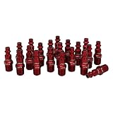 ColorFit by Milton 727MC-20 Pneumatic Plugs - (M-style, Red) - 1/4" NPT Male, (Box of 20)