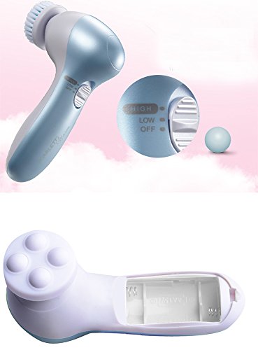 Maybuy Women 5 in 1 Electric Facial Cleansing Wash Brush Pedicure Foot Care File Tool for Remove Dead Skin Care Brush