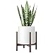 Mkono Plant Stand Mid Century Wood Flower Pot Holder (Plant Pot NOT Included) Modern Potted Stand Indoor Display Rack Rustic Decor, Up to 12 Inch Planter, Dark Brown