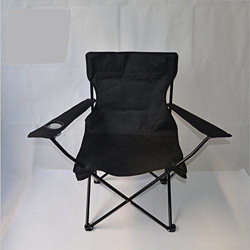 YJSPORTS Outdoor Casual Folding Beach Chair Convenient And Comfortable 19 inch 19 inch 31 inch Lazy Chair (Black)