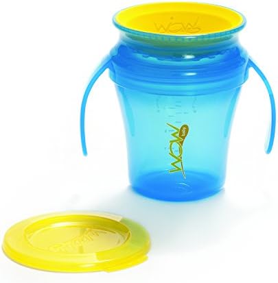 JUICY! WOW CUP Baby 360 Trainer Sippy Cup with Freshness Lid, Blue, 7 oz.