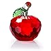 Duosuny Crystal Apple Paperweight, 40mm Art Glass Apple Collectible Figurines Best for Lucky Christmas Eve Gifts/Great Wedding Decor Gifts (Red)