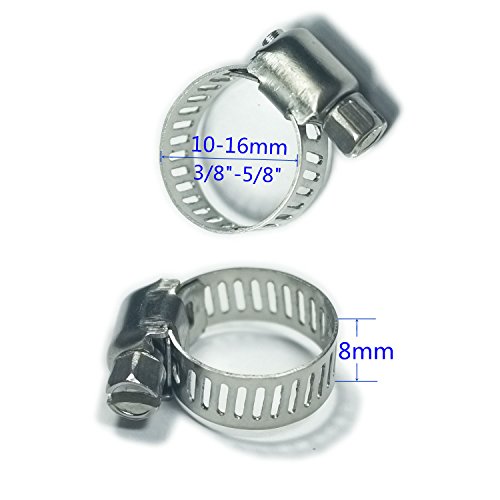Water Pipe Clamps Stainless Steel Worm Gear Hose Clamps Assortment Kit 30 Piece