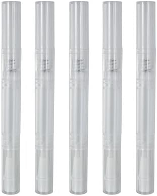 3ml Empty Transparent Twist Pen, AusKit Gloss Eyelash Growth Liquid Tube, 5Pcs Cosmetic Container Lip for Filling Lip Gloss, Nail Nutrition Oil, Essential Oils