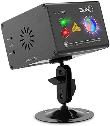 Stage Light Projector SUNY Sound Activated Christmas DJ Lights Machine Party Light RGB Multiple Gobos Projector Full Color Galaxy LED Ripple Wave Projection Lighting For Xmas Disco Holiday Event Show