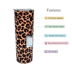 CHIUTUUY 20oz Skinny Tumbler with Lid and
