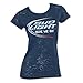 Bud Light Women's Navy Burnout Tee Shirt Large Blue