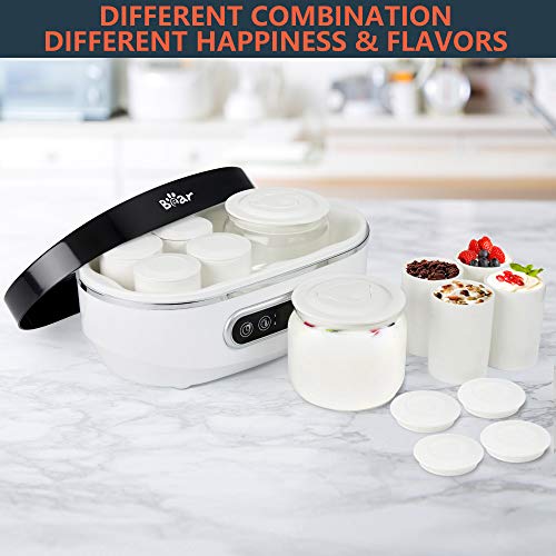 Bear 2in1 Yogurt Maker, Plant Yogurt Maker with 10 Cups (2 * 21oz