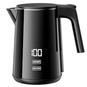 SSYFEI 電気ケトル 1.0L【1000W急速沸騰・デジタル温度表示】7段階温度調節 4時間保温