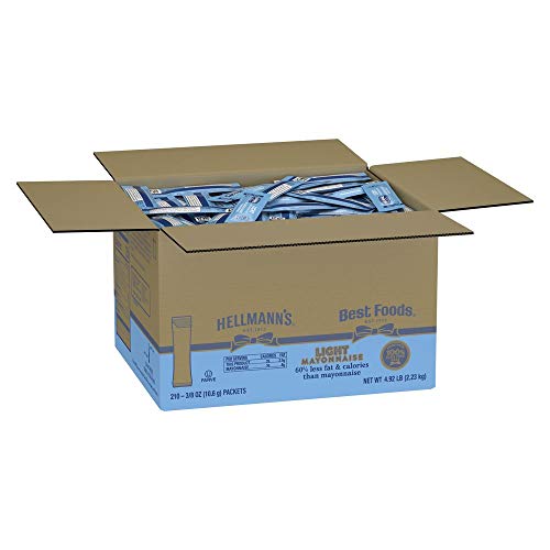 Hellmann's Light Mayonnaise Stick Packets Easy Open, Made with 100