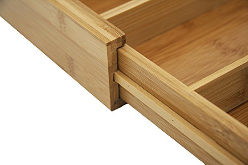 Bamboo Silverware Tray and Utensil Drawer Organizer | Organize and Store Kitchen Cutlery and Silverware for Clean Drawers, Kitchens, and Countertop | Also Great for Organizing Office Desks
