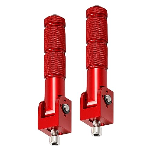 Tongze 8mm Universal Motorcycle Footpegs: Folding Passenger Foot Pegs with CNC Aluminum for Electric Motor Bicycle ATV Compatible with YAMAHA Honda Suzuki Kawasaki Ducati Aprilia-Red at Amazon