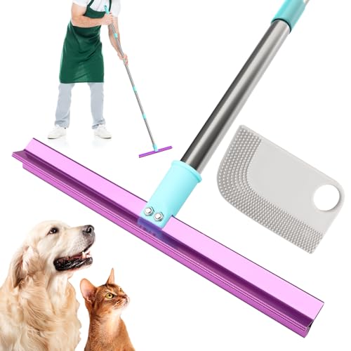 Carpet Rake with 57" Long Handle for Dog Hair Remover,Double Sided,Push or Pull,Easy to Work,Upgrated Carpet Brush for Pet Hair,Reusable Lint Rollers