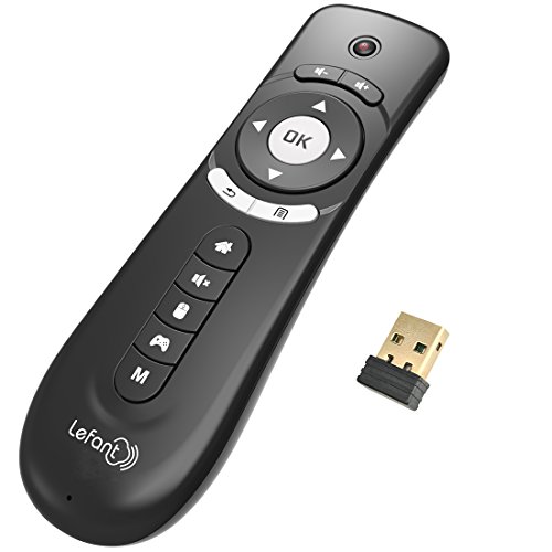 Lefant F7 V 2.4GHz Wireless Presenter Clicker Laser Pointer Air Remote Mouse for Powerpoint, Keynote, Smart Computer and TV - Thumbnail 5