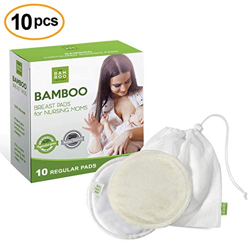 The-Bamboo-Factory-Breast-Pads-Reusable-Washable-Organic-Breastfeeding-Nurse-Pads-Regular-Shape-White-Pack-of-10 The-Bamboo-Factory-Breast-Pads-Reusable-Washable-Organic-Breastfeeding-Nurse-Pads-Regular-Shape-White-Pack-of-10