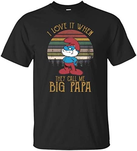 Father's Day Smurf Lover Gift I Love It When They Call Me Big Papa T-Shirt