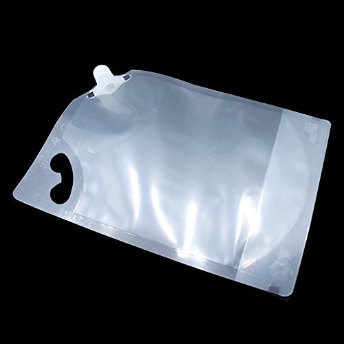 3.1x4.9 inch 50 Pieces 100 ML Clear Plastic Retail Stand up Liquid Juice Spout Bag with Oblique Mouth Portable Transparent Poly Beverage Drink Milk Empty Doypack Packaging Pouch - Thumbnail 3