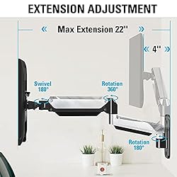 MOUNTUP Monitor Wall Mount, Fully Adjustable