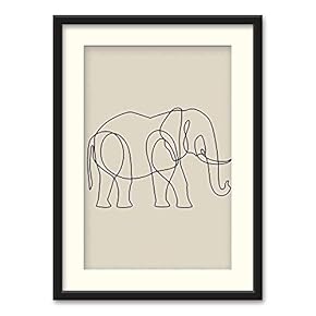 Black Framed Canvas Wall Art Line Drawing of Woman Home Artwork Decoration for Living Room, Bedroom - 23x31 inches