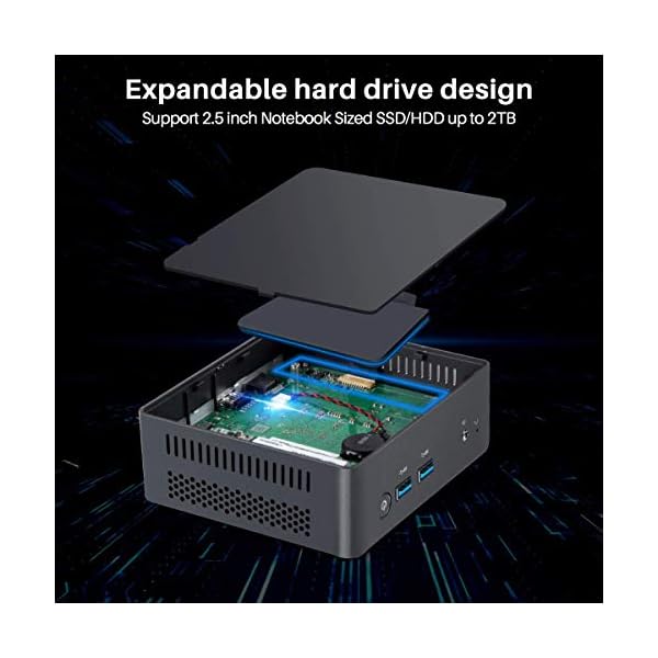 AWOW Mini PC Windows 10 Pro 8GB RAM 128GB SSD, Quad-Core Intel Atom x7-E3950, 4K HD Mini Desktop Computer, AL34 Micro PC…