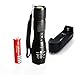 Titop 2016 E17 Cree Xm-l T6 3800 Lumens Cree Rechargeable 5modes Zoomable dimming stretch Waterproof A100 Cree LED A100 Flashlight for 3xaaa or 1x18650 for Outdoor Sports Include battery