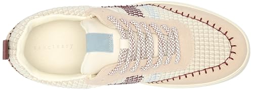 SANCTUARY WOMEN’S PEACE PLATFORM SNEAKERS – LACE-UP WITH THICK SOLE, CUSHIONED INSOLE, AND ULTRA-LIGHTWEIGHT COMFORT, CREAM/MUSHROOM/BLUE – 11