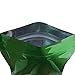 100 Glossy Green Two-Sided Aluminum Mylar Zip-Lock Flat Style Bags Outer Size 7.5x10cm (3x4