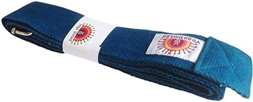 Yoga United Yoga Belt, 100% Cotton Belt For Stretching, Pilates, Yoga, 2m Long Strap With Bar Buckle