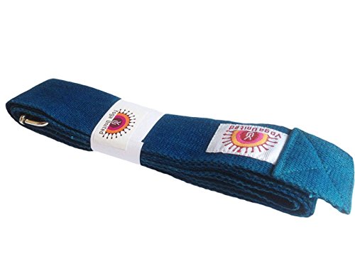 2m Yoga Belt, Bar Buckle - ocean green